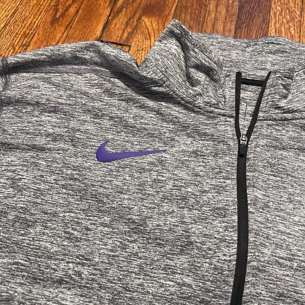 Nike Los Angeles Lakers Quarter Zip Size XXL 2XL Heather Gray Dri Fit